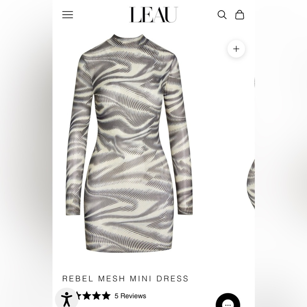 LEAU Rebel Mesh Mini Dress - New With Tags